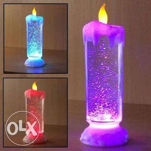 Glittering candle multicolour changing for home