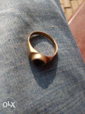 Gold And Black Cabochon Ring