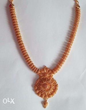 Gold plated fancy and traditional necklace
