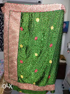 Mehndi Green Gaji silk new sarree