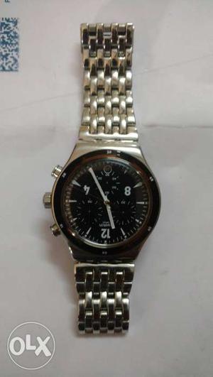 Original Swatch Brand Black Chronograph Watch
