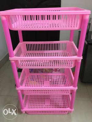 Pink plastic Shelf in absolutely good condition