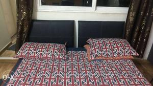 Queens Bed With Mattress and 2 Side Tables
