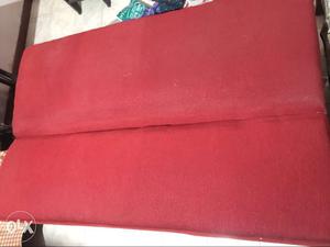 Red And Black Fabric Sofa