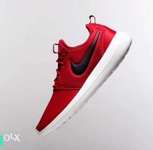 Red And White Nike Low-top Sneaker