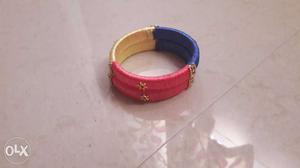 Red, Blue And Yellow Cuff Bracelets