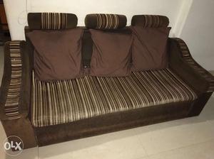 Sofa com bed 72"x30" brown colour