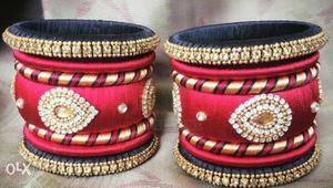 Two Red And Brown Bangles