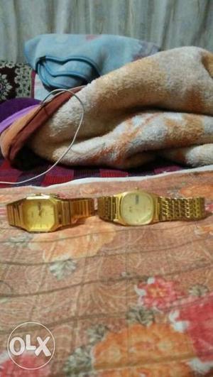 Untouchable golden watches one is timex and
