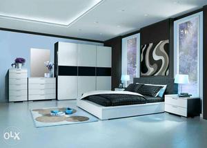 White And Black Bedroom Set