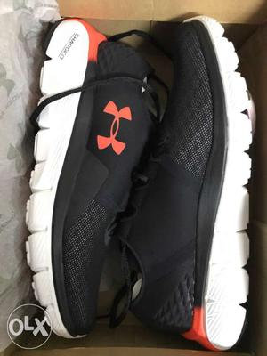 White-and-black Under Armour Running Shoes With Box