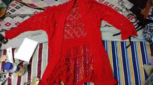 Woollen knitted unused shrug with woollen inner