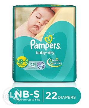 NEW Pampers Baby-Dry NB-S 22 Diapers Pack free home delivery