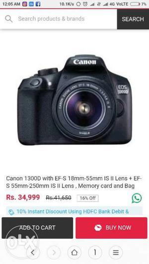 New Dslr With  Lense Only In  With Bag