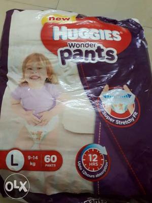 New Huggies Wonder Pants large size Diaper Pack