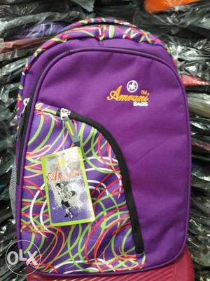 Purple And Orange Amrani Backpack