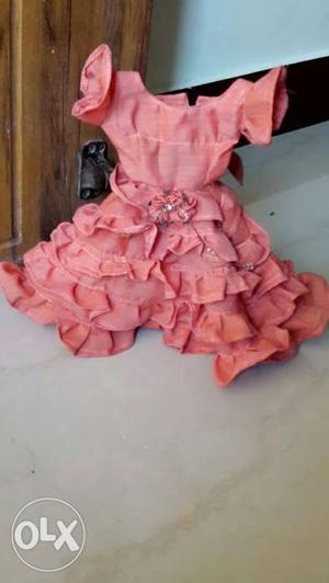 Toddler's Pink Ruffled Dress