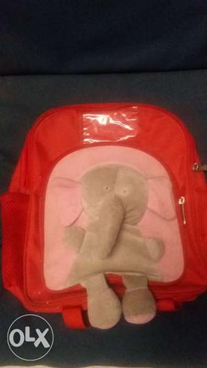 Trendy backpack with elephant front. 3
