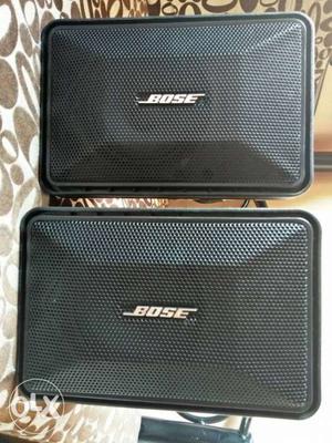 Two Black Bose Speakers