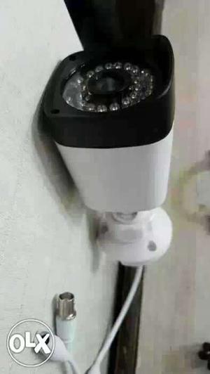 White And Black Bullet Security Camera