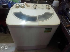 White And Gray Whirlpool Top-load Washing Machine