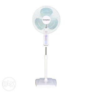 White And Purple Crompton Pedestal Fan