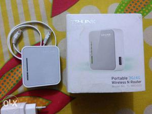 White TP-Link Portable Wireless N Router