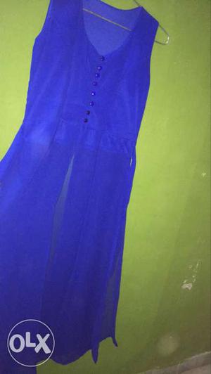 Blue adjustable cape top gown brand new