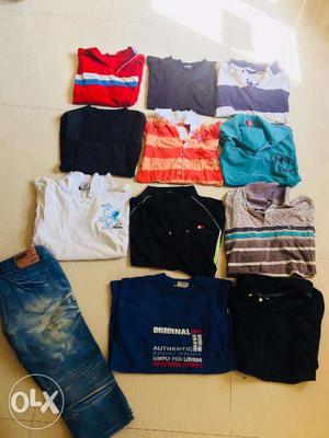 Eleven tshirts for sal indian n foreign trial used size xl n