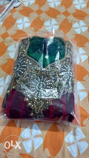 Green And Maroon Traditional Dress Pack