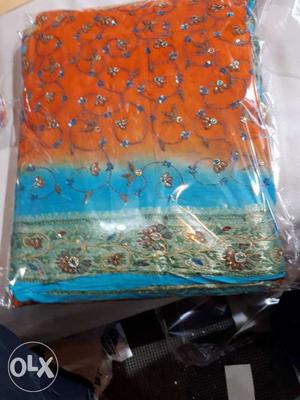 Orange And Blue Traditional Dress