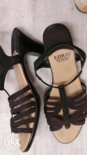Pair Of Black-and-brown Loris Heels, very comfortable, 38