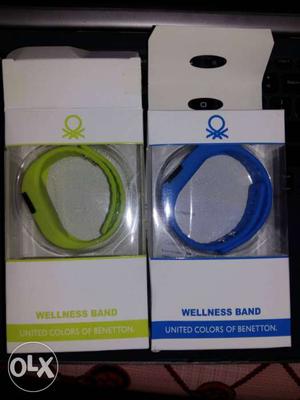 Two Blue And Green Wellness Band Packs from United colors of