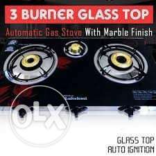 Brand New 3 burner fully automatic lpg gas stove