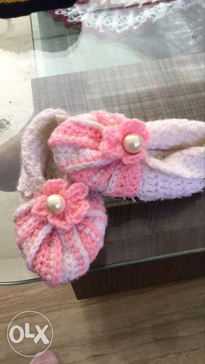 Crochet baby booties for 2-3year old baby girl