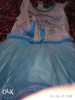 Disney Frozen Princess Elsa Dress Girl's Size 4 Tulle Tutu
