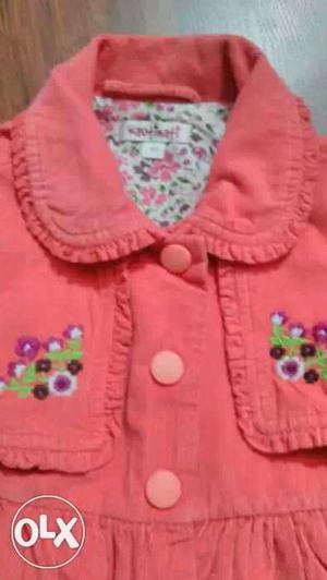Girls coral colour jacket for sale. brand