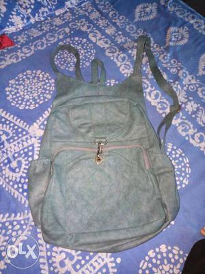 Gray Fabric Backpack