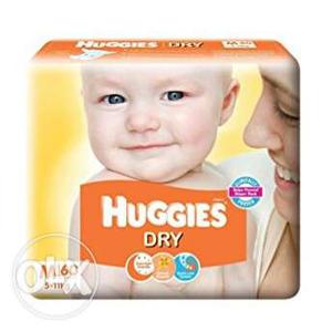 New packed medium size Huggies Diapers Pack of 60