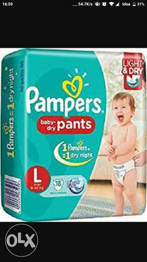 Pampers diapers large size pants 10 Rs / pc