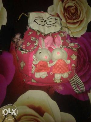 Pink And White Hello Kitty Plush bag