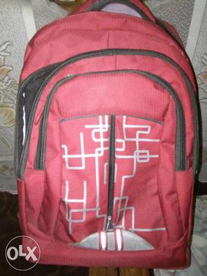 Red And White Greek Link Backpack