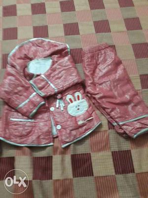 Two jacket with warm lower set for baby