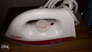 White And Red Maharaja Electric Clothes Iron