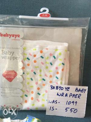 White Multicolored Baby Wrapper Pack