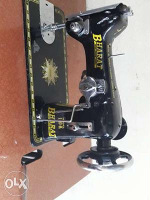 Black And Yellow BHARAT Sewing Machine