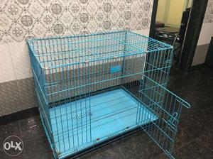 Blue Metal Pet Cage