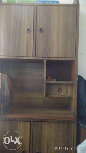 Brown Wooden Cabinet with four boxes