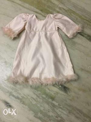 Cute light pink frock for babies