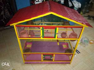 I want sell my new birds cage...size 4 × 3 ft